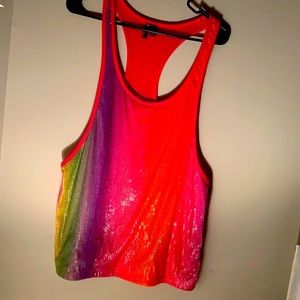 Men’s sequence rainbow tank top